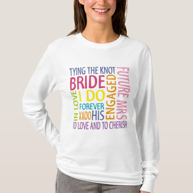 Bride Sentiments Wedding T - Shirt (Vorderseite)