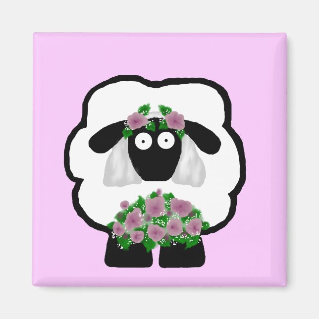Bride Sheep Magnet (Vorne)