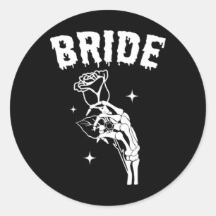 Bride Skeleton Hand Wedween Paare Matc Runder Aufkleber