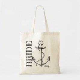 Bride Sketch Anker mit Monogramm | Tasche
