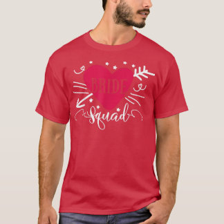 Bride Squad Arrow Heart Wedding Party und Bachelor T-Shirt