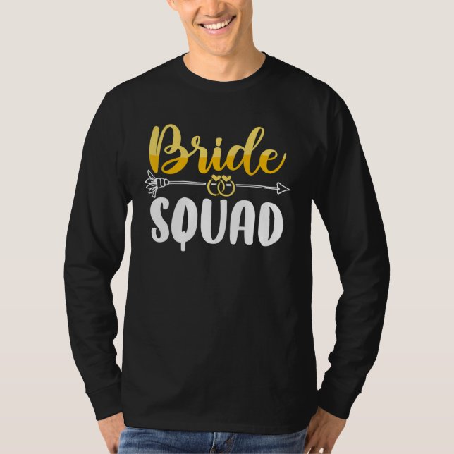 Bride Squad Bachelor Wedding Party Womens Bridesma T-Shirt (Vorderseite)