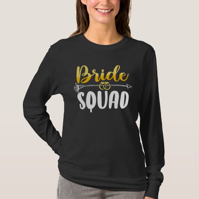 Bride Squad Bachelor Wedding Party Womens Bridesma T-Shirt (Vorderseite)