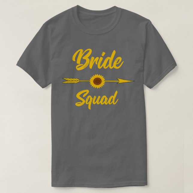 Bride Squad Bachelorette Brautparty Sonnenblume Fl T-Shirt (Design vorne)