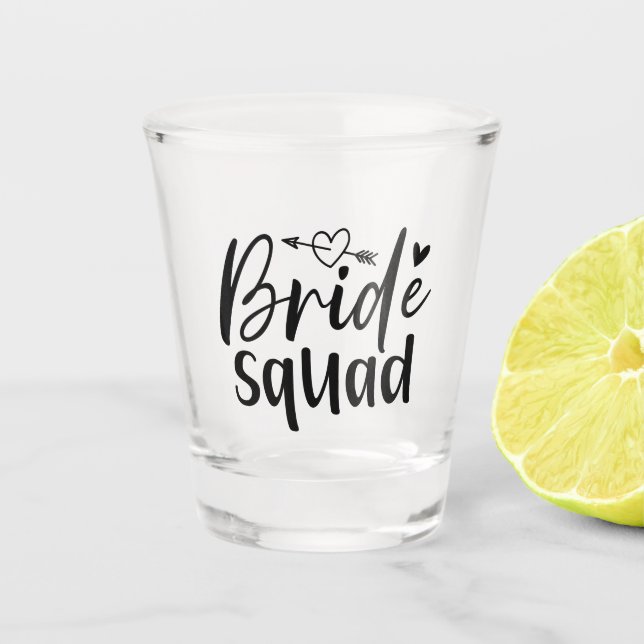 Bride Squad Bachelorette Schnapsglas (Vorderseite)