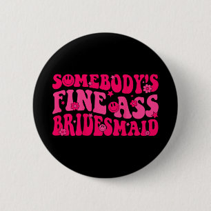Bride Squad Brautparty Groovy Bachel Button