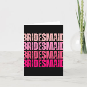Bride Squad Bride Bride I Crew Pink Bachelorette Karte
