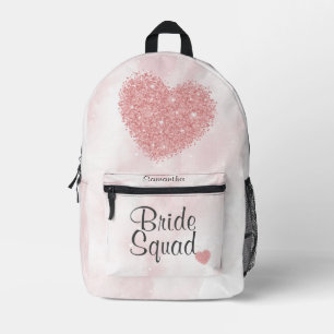 Bride Squad Bridesmaid Pink gedruckter Backpack Bedruckter Rucksack