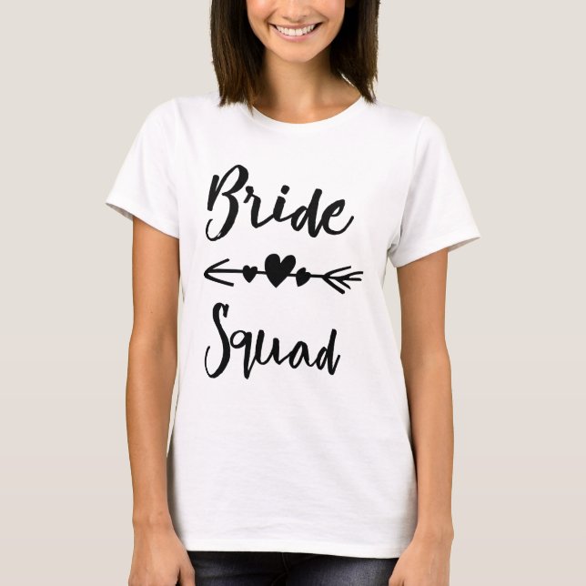 Bride Squad Bridesmaier Brautparty Shirts (Vorderseite)
