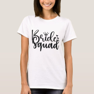 Bride Squad Elegantes Skript T-Shirt