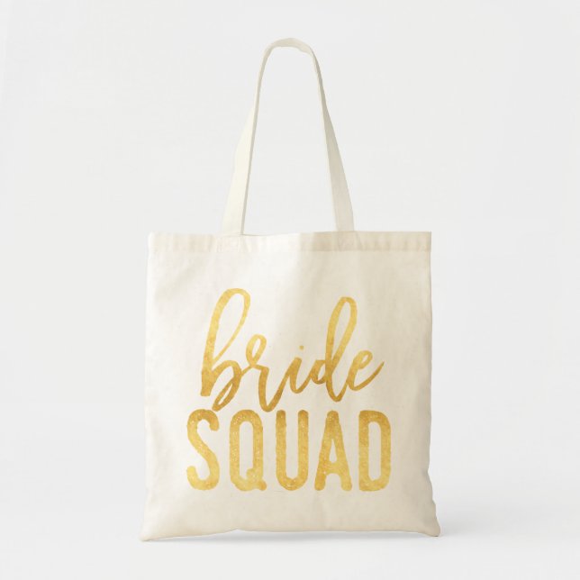 Bride Squad Gold Tragetasche (Vorne)