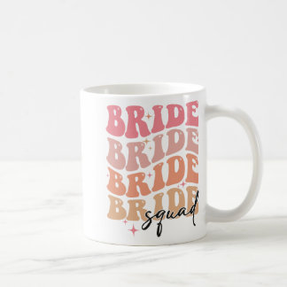 Bride Squad Groovy Theme Brautparty Bachelorett Kaffeetasse