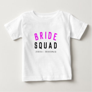 Bride Squad   Hot Pink Bachelorette Bridesmaid Baby T-shirt