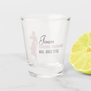 Bride Squad   Hot Pink Bachelorette Bridesmaid Schnapsglas