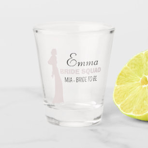 Bride Squad   Hot Pink Bachelorette Bridesmaid Schnapsglas