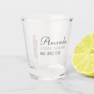 Bride Squad   Hot Pink Bachelorette Bridesmaid Schnapsglas