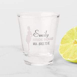 Bride Squad   Hot Pink Bachelorette Bridesmaid Sh Schnapsglas