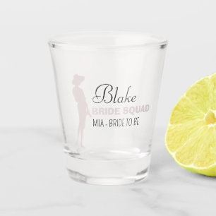 Bride Squad   Hot Pink Bachelorette Bridesmaid Sh Schnapsglas
