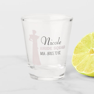 Bride Squad Hot Pink Bachelorette Bridesmaid Sho Schnapsglas