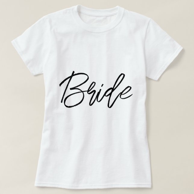 Bride Squad | Hot White Bachelorette Bride T-Shirt (Design vorne)