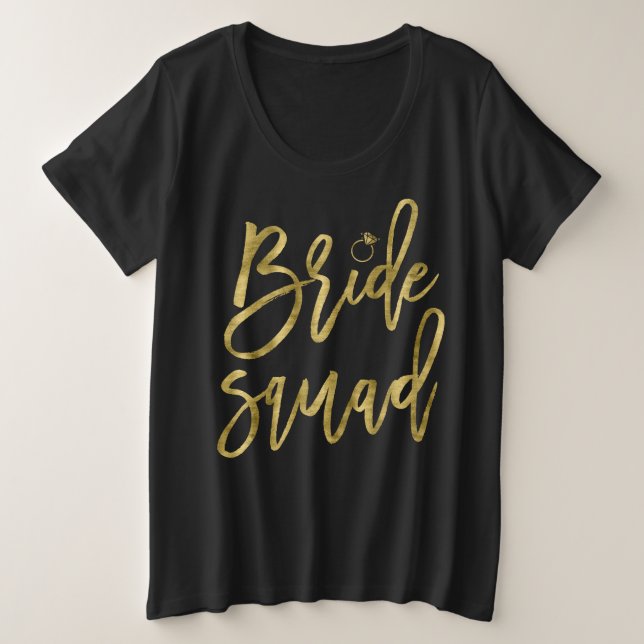 Bride Squad Imitats Gold Plus-Size-T - Shirt (Design vorne)