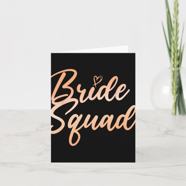 Bride Squad Junggeselinnen-Abschied Bridesmaid Bri Karte (Vorderseite)