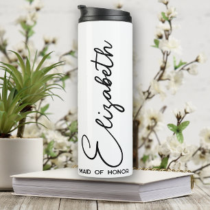 Bride Squad Personalisiert Bridesmaid Geschenk Wei Thermosbecher