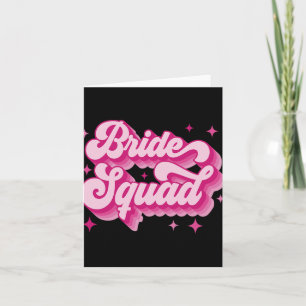 Bride Squad Retro Wedding Brautparty Bachelorett Karte