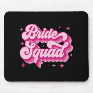 Bride Squad Retro Wedding Brautparty Bachelorett Mousepad