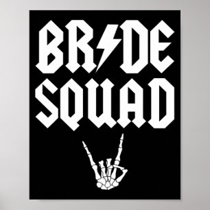 Bride Squad Rock'n'Roll Gothic Halloween Bachelore Poster