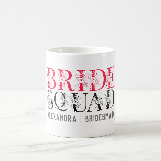 Bride Squad | Rosa Junggeselinnen-Abschied Bridesm Kaffeetasse (Mittel)