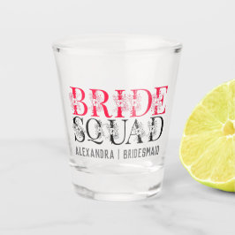 Bride Squad | Rosa Junggeselinnen-Abschied Bridesm Schnapsglas