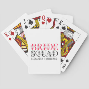 Bride Squad   Rosa Junggeselinnen-Abschied Bridesm Spielkarten