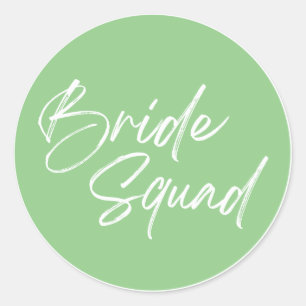Bride Squad Runder Aufkleber