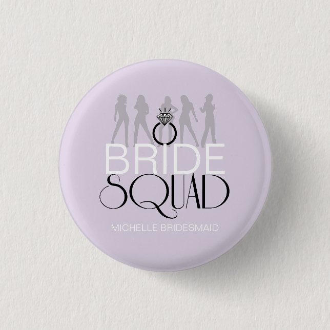 Bride Squad Silhouetten Black on Lites ID252 Button (Vorderseite)