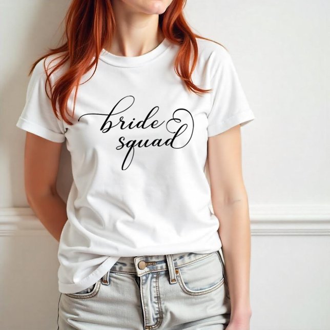 Bride Squad T - Shirt - Elegantes Script-Brautpart (Bride Squad Tee)