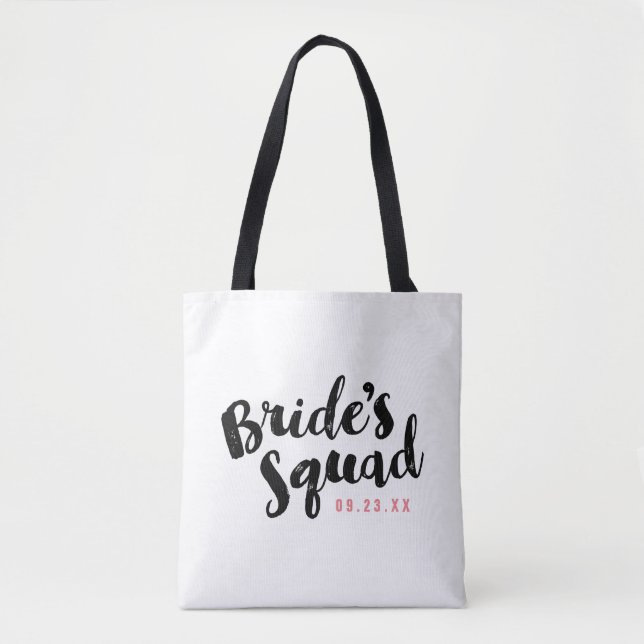 Bride-Squad-Tasche für Personalisiertes Brautparty (Vorderseite)