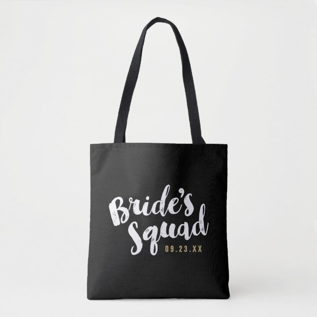 Bride-Squad-Tasche für Personalisiertes Brautparty (Vorderseite)