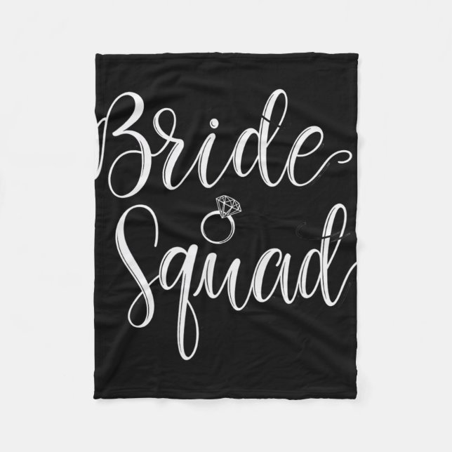 Bride Squad Wedding Bridal Squad Party Bachelorett Fleecedecke (Vorderseite)