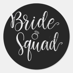 Bride Squad Wedding Bridal Squad Party Bachelorett Runder Aufkleber