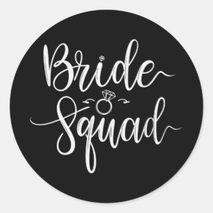 Bride Squad Wedding Team Bridal Junggeselinnen-Abs Runder Aufkleber