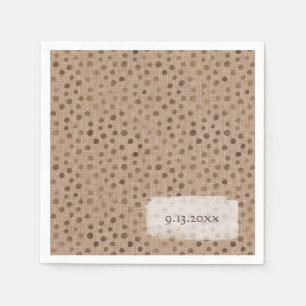 Bride Stamm Braun Linen Dots DATE Wild Serviette