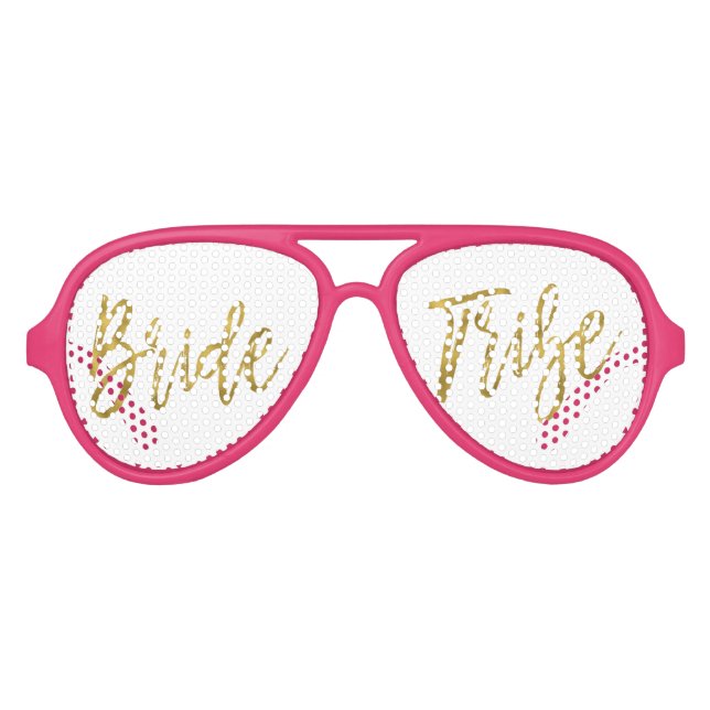 Bride Stamm Gold Foil Party Sonnenbrille (Vorderseite)
