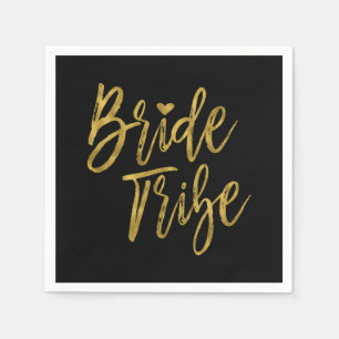 Bride Stamm Imitate Gold Fohlen und Schwarz mit He Serviette