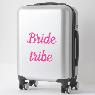 Bride Stamm Pink Bridal Team Custom Text Wedding Aufkleber