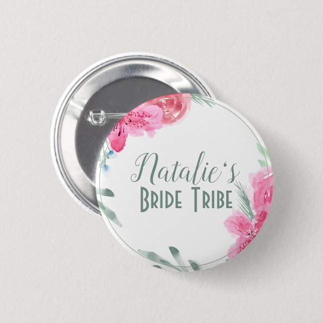 Bride Stbe Watecolor Button (Vorne & Hinten)