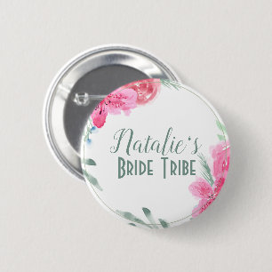 Bride Stbe Watecolor Button
