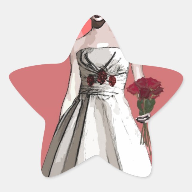 Bride Stern-Aufkleber (Vorderseite)