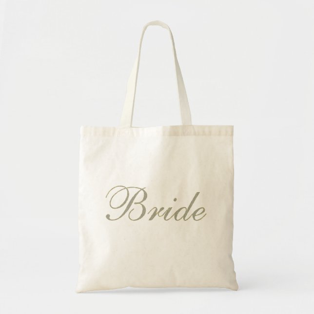 Bride Tag-Diamond Muster mit Gold Stroke Tragetasche (Vorne)