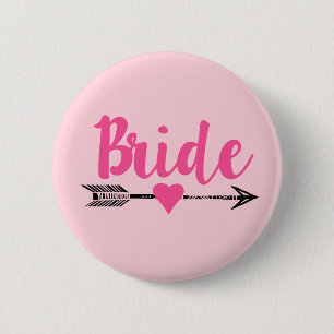 Bride Team Bride Pink Button